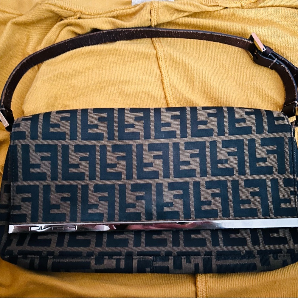 Fendi Brown Monogram Shoulder Bag - Picture 9 of 9
